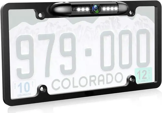 Main image of JPP License Plate Backup HD Camera, Rear View Camera 170° Viewing Angle Universal Night Vision Waterproof High Sensitive 7 Bright LED Reversing Car Camera