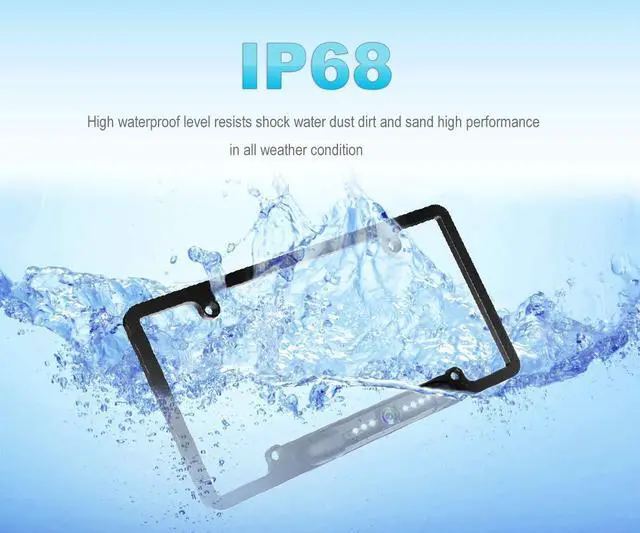 Alt view image 2 of 5 - JPP License Plate Backup HD Camera, Rear View Camera 170° Viewing Angle Universal Night Vision Waterproof High Sensitive 7 Bright LED Reversing Car Camera