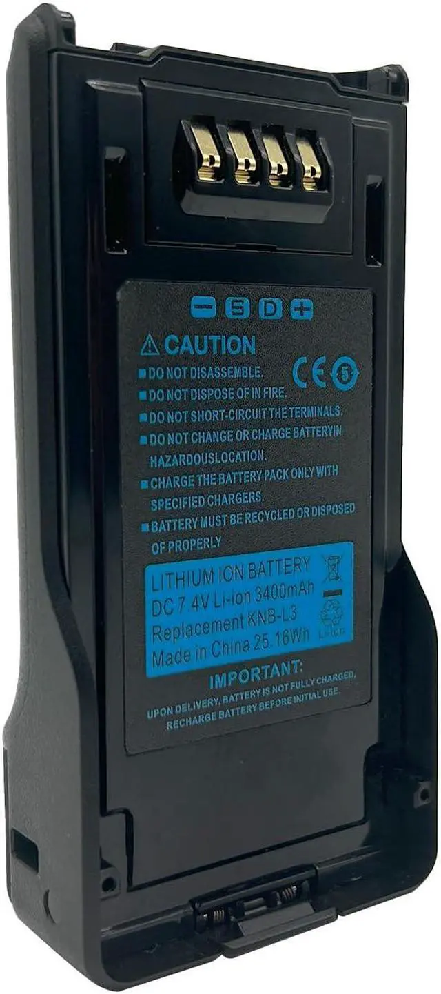 Alt view image 2 of 5 - KNB-L3 KNB-L2 KNB-L1 3400mAh Li-ion Battery Compatible for Walkie Talkie TK-5230 TK-5330 TK-5430 NX-5000 NX-5200 NX-5300 NX-5400 VP5230 VP5330 Potable Radio