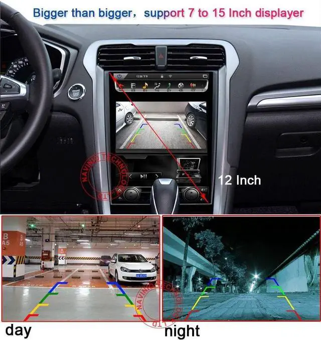 Alt view image 3 of 5 - HD 720P Night Vision Waterproof Car License Light Plate Back Up Rear View Reverse Camera Replacement for Porsche Cayenne 9PA 2003-2010/Skoda Fabia Combi 2004/Audi TT 8J 2007