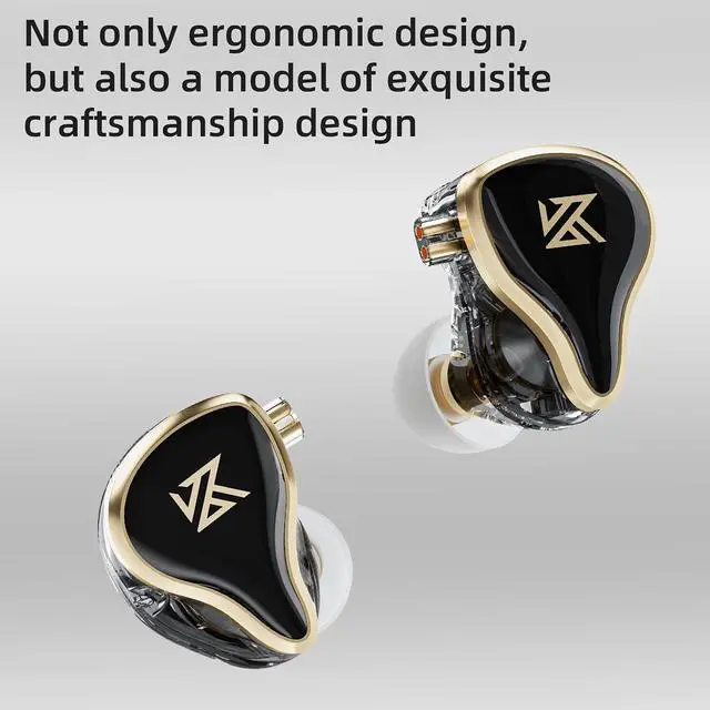 Alt view image 5 of 5 - KZ ZAS in-Ear Headphones Wired Earbuds 16-Unit Hybrid in Ear Monitor Earphone 7BA+1DD IEM Earphone with 8 cores Silver Plated Cable(White, with Mic)