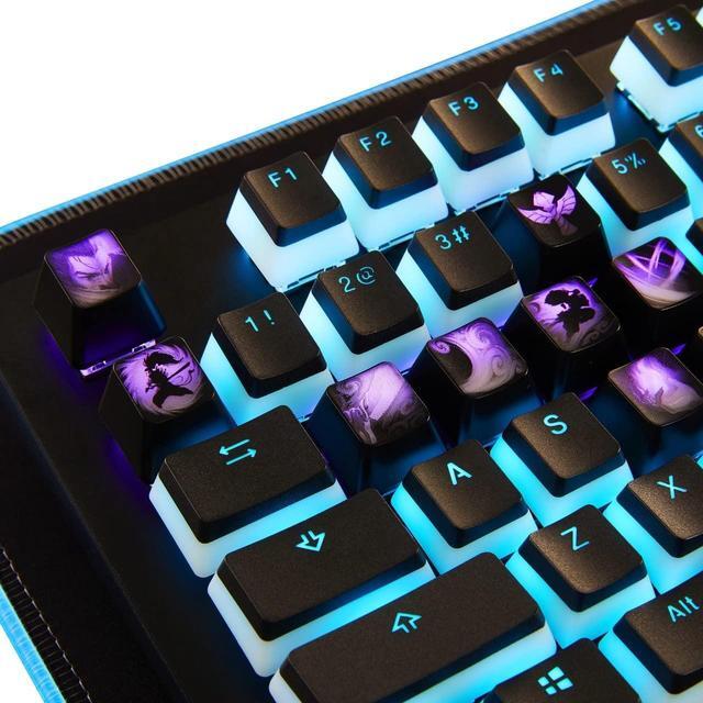 Main image of League of Legends Custom Keycaps (Champion Vex) - Laser Engraved with Each Champion's Portrait, Passive, and Skills. Fit with Any Mechanical Keyboard. League of Legends Gift for Gamers