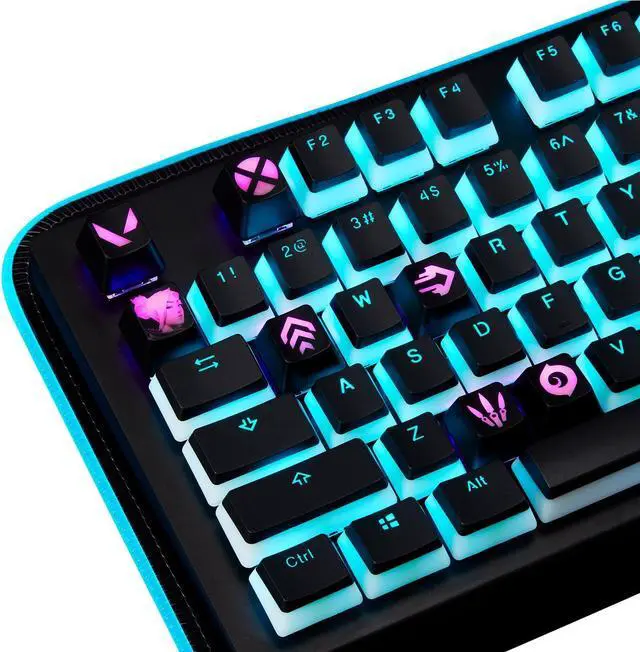 Main image of Valorant Custom Keycaps (Agent Iso) - Laser Engraved with Each Valorant Agent's Portrait, Skills, and Position. Fit with Any Mechanical Keyboard. Valorant Gift for Gamers, Adults, and Teens.