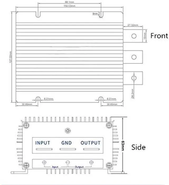 Alt view image 4 of 5 - KNACRO DC Converter 12V (9-23V) Step Up to 24V 25A 600W Waterproof Voltage Boost Converter Regulator Power Supply for Car Truck Vehicle(in 12V (9-23V), Out 24V 25A)
