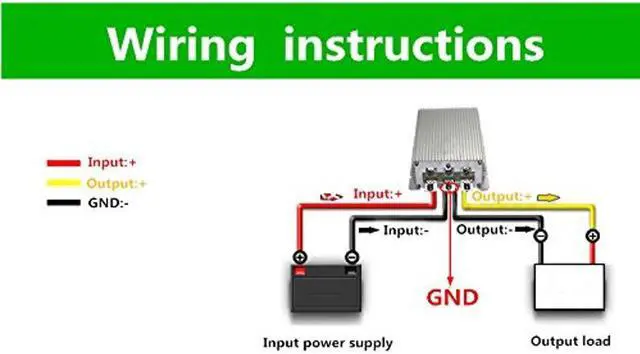 Alt view image 5 of 5 - KNACRO DC Converter 12V (9-23V) Step Up to 24V 25A 600W Waterproof Voltage Boost Converter Regulator Power Supply for Car Truck Vehicle(in 12V (9-23V), Out 24V 25A)