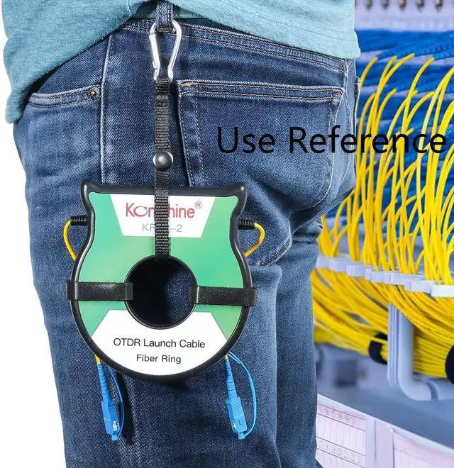 Alt view image 4 of 5 - KOMSHINE FTTH OTDR Launch Cable Box SingleMode SM G652D Fiber Cable 9/125um Dead Zone Eliminator OTDR Patch Cord Fiber Ring 200M (SC/APC-SC/APC)