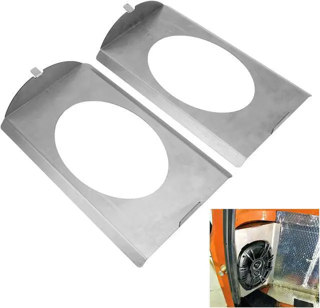 Alt view image 2 of 5 - Leapiture 2PCS 6x9 Inch Car Audio Speaker Brackets, Steel, Polished, For C10 1973-1987 Squarebody