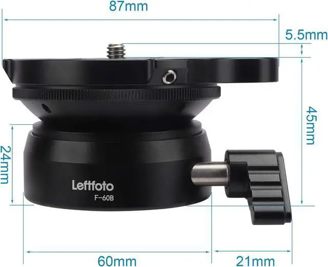 Alt view image 3 of 5 - Tripod Leveling Base Half Ball Quick Tilted up and Down 15 Degrees in Any Direction for Canon Nikon and Other DSLR Cameras Tripods Monopods with Offset Bubble Level