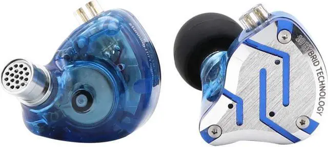 Alt view image 5 of 5 - Linsoul KZ ZS10 Pro in Ear Earphones (with Mic, Glare Blue)+Tripowin Zonie 16 Core Cable(Recessed 2pin, 3.5mm, Moss)