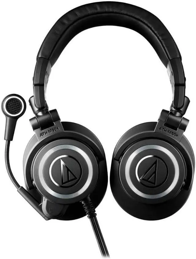 Alt view image 2 of 5 - Audio Technica ATH-M50XSTS StreamSet Streaming Headset Bundle with Pig Hog 25" Headphone Extension Cable & Liquid Audio Polishing Cloth - Streaming Headset with Mic