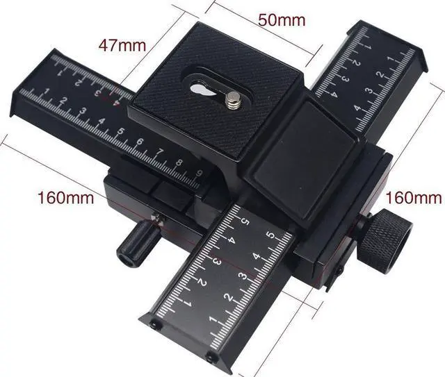 Alt view image 2 of 5 - Mcoplus 4 Way Macro Focusing Focus Rail Slider Close-up Shooting for Canon NikonPentaxOlympusPanasonicSonySamsung DSLR Camera and DC with Standard 1/4" Screw Hole, DSLR Camera Shooting Video Film
