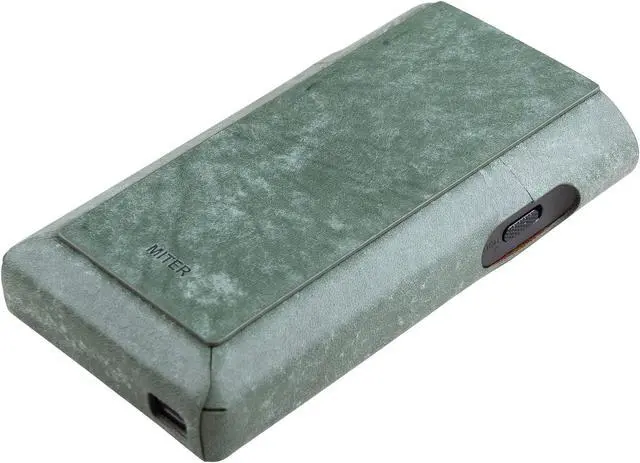 Alt view image 4 of 5 - MITER CASE Compatible with Sony NW-WM1AM2 / NW-WM1ZM2 Walkman , Handmade Italy Pueblo Leather Case Cover + a Screen Protector for WM1AM2 WM1ZM2 (Dark Green)