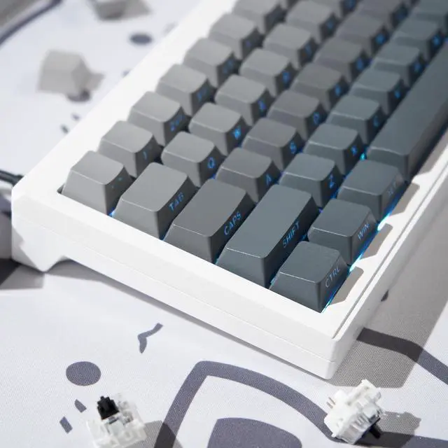 Alt view image 3 of 5 - mintcaps Shine Through Keycaps -133keys PBT Doubleshot keycaps Gradient Side Print Cherry Profile Keycap Set for 60% 65% 75% 100% Cherry Gateron MX Switches Mechanical Keyboard