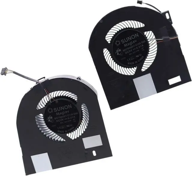 Alt view image 4 of 5 - Deal4GO CPU Cooling Fan MG75090V1-C170-S9A w/GPU Graphics Fan MG75090V1-C160-S9A Replacement for Dell Precision 7530 7540 M7530 M7540 P74F