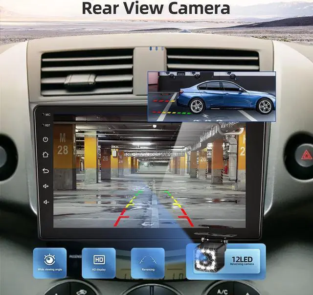 Alt view image 4 of 5 - NHOPEEW Android Car Stereo for 2006-2012 Toyota RAV4 9 inch Touch Screen Radio with Bluetooth/GPS Navigation/WiFi/Backup Camera