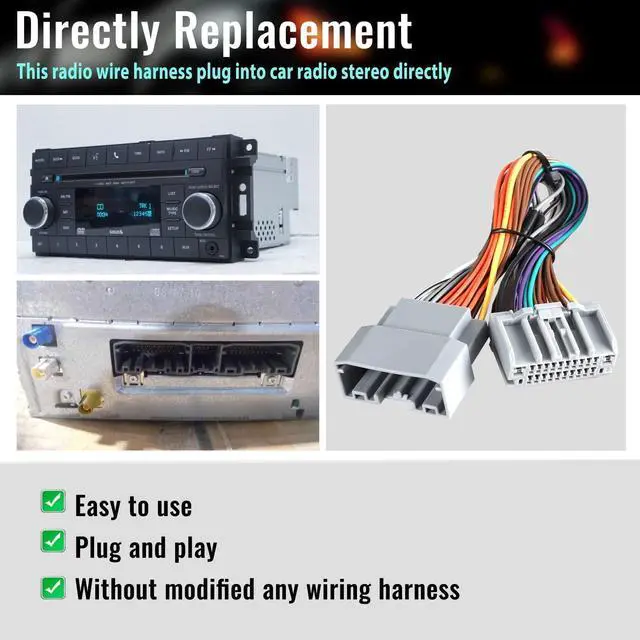 Alt view image 4 of 5 - NuIth Car Radio Amp Amplifier Wiring Harness Adapter for Chrysler/Dodge/Jeep 2008-UP Select Vehicles Non JBL System High to Low RCA Converter for Adding Amplifier Subwoofer to Stock Stereo