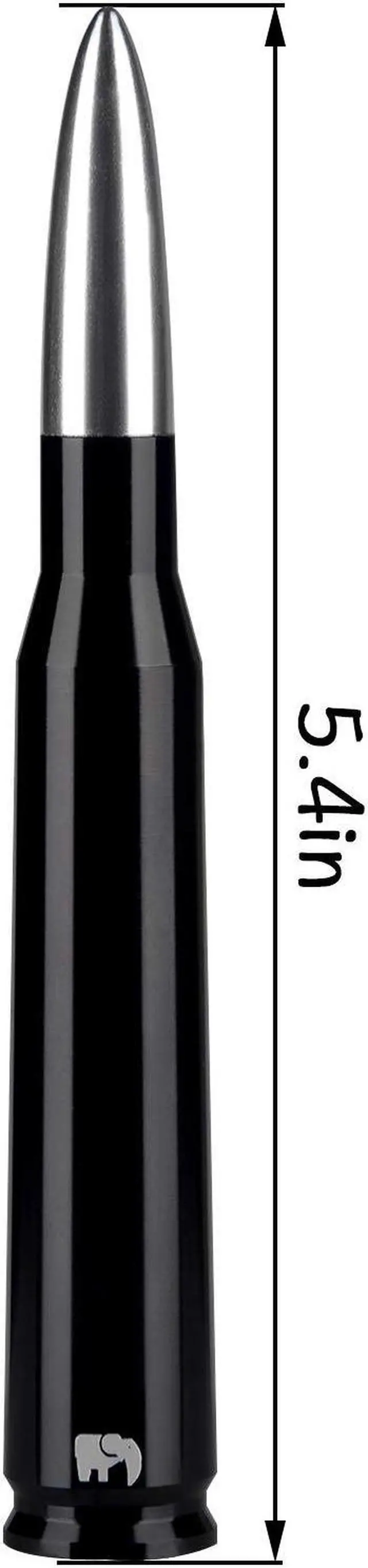 Alt view image 2 of 5 - ONE250 50 Cal Caliber Bullet Style Antenna, Compatible with Chevy - Silverado (1999-2024), Colorado (2003-2024), Equinox (2003-2017), Avalanche - Designed for Optimized FM/AM Reception (Silver)