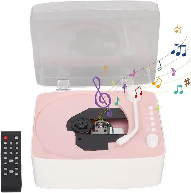 Main image of Portable CD Music Player, with HiFi Stereo Sound Speaker, Retro CD Player with Remote Control for Entertainment and Home Decoration