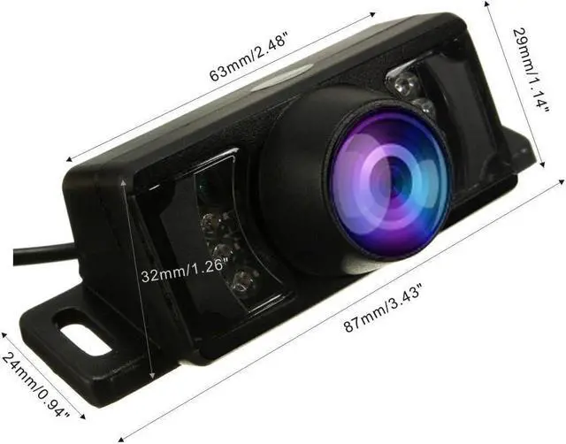 Alt view image 5 of 5 - Backup License Plate HD Camera Night Vision Rear View 8 IR LED Waterproof Compatible with Pioneer Car Radio AVH-120BT AVH-210EX AVH-2550NEX AVH-X490BS DMH-WT8600NEX DMH-100BT DMH-160BT