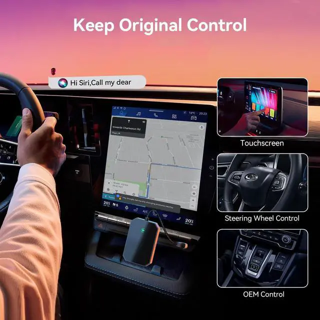 Alt view image 3 of 5 - Mavulo Wireless CarPlay Adapter for iPhone,Converts Wired to Wireless,Plug & Play Car Play Wireless Adapter Fit for Cars from 2017 & for iPhone iOS10+