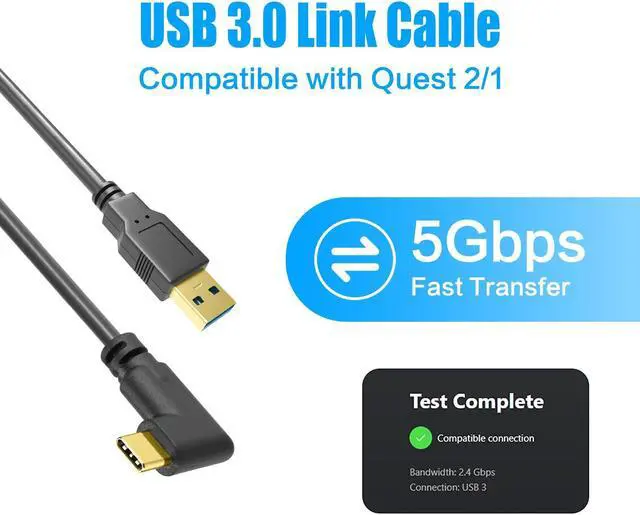 Alt view image 5 of 5 - S.H.Y SPRUCES VR Link Cable 26ft,Compatible with Oculus Quest 2 Quest 3/Pro/Pico4 Accessories,USB 3.1 to Type-C for Meta/Quest 3/Steam VR Headset Gaming Connection PC,8M