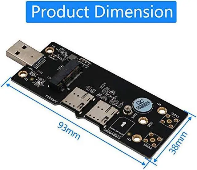 Alt view image 5 of 5 - SUPERPLUS NGFF(M.2) to USB 3.0 Adapter with Dual Nano SIM Card Slot for 3G/4G/5G Module