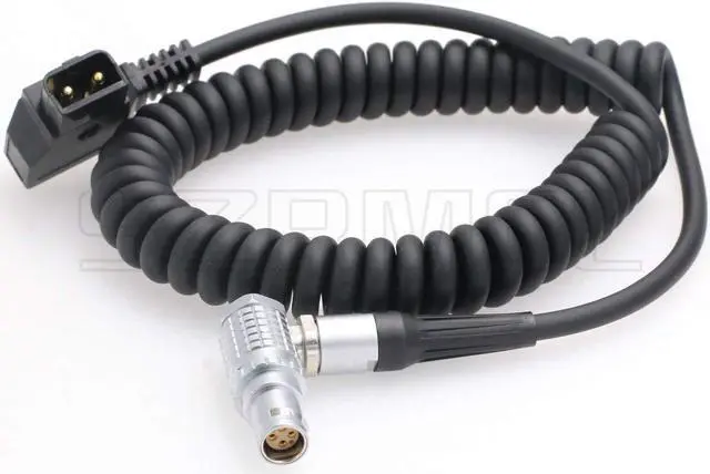 Main image of SZRMCC 1B 6 Pin Female to D-Tap Coiled Power Cable for Red Epic Weapon Scarlet MoVI Pro/XL Camera Anton Bauer Battery (Right Angle 6pin Coiled Cable)