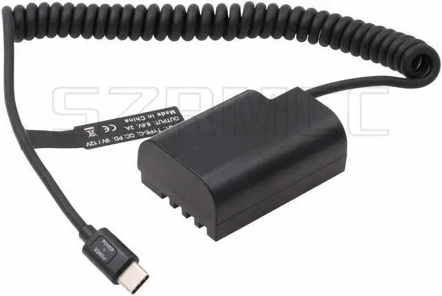 Alt view image 4 of 5 - SZRMCC DCC12 DC Coupler DMW BLF19 Dummy Battery to Type-C USB C PD Trigger Cable for Panasonic DMC GH5 GH4 GH3 Camera