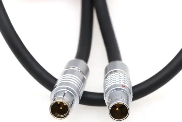 Alt view image 3 of 5 - SZRMCC Arri Alexa RS Fischer 3 Pin Male to 0B 2 Pin Male Power Cable for Teradek Bond Bolt SmallHD Monitor (Straight)