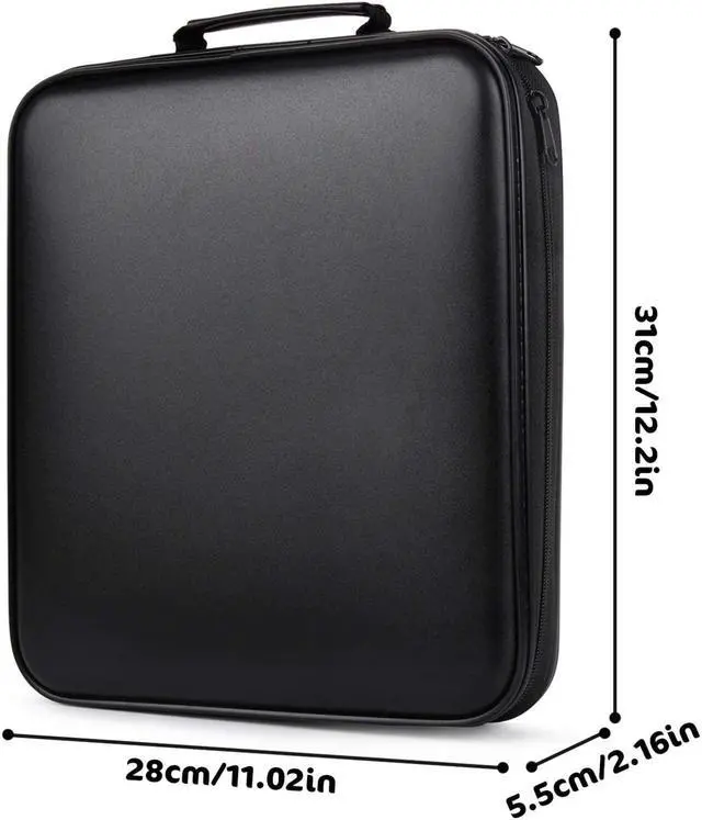 Alt view image 2 of 5 - DVD Storage CD Case Holder:TIMCORR DVD Binder Protective CD Book Portable DVD Organizer-CD Wallet 160+320 Disc Holder Hard Plastic Movie Case Black Green CD Portfolio