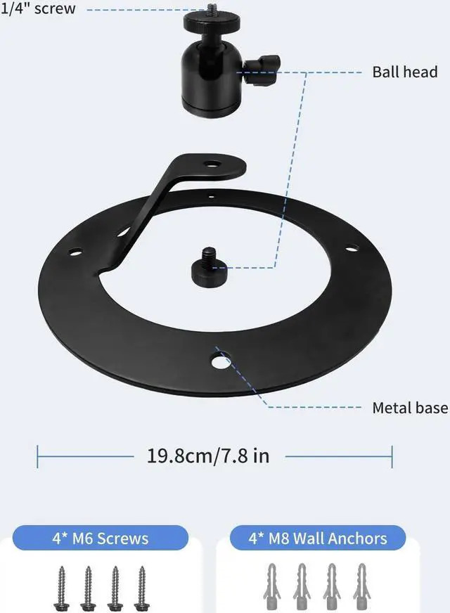 Alt view image 3 of 5 - Tonalee Projector Stand Table Tripod: Ballhead Angle 360 Degree Adjustable with 1/4" Screw for Most Projectors Webcams