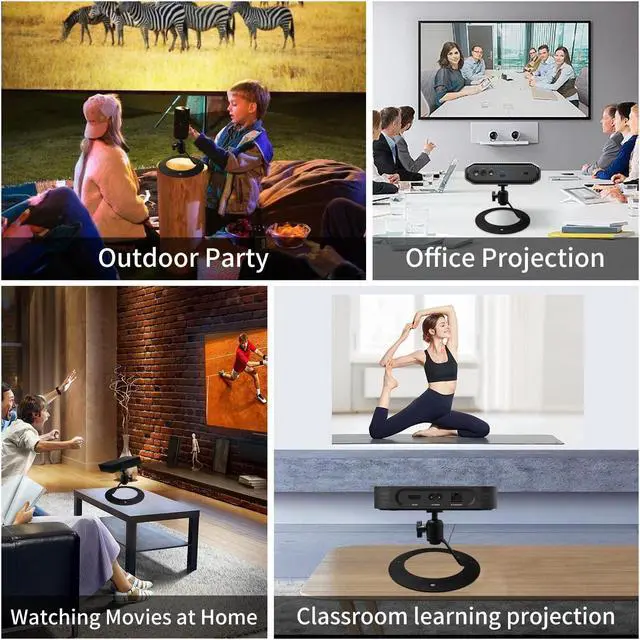 Alt view image 4 of 5 - Tonalee Projector Stand Table Tripod: Ballhead Angle 360 Degree Adjustable with 1/4" Screw for Most Projectors Webcams