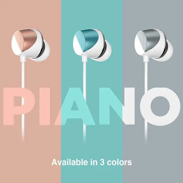 Alt view image 5 of 5 - TUNAI Piano Audiophile Earphones - Hi-Res Earbuds with Dual Drivers for Incredible Balanced Sound and Clear Treble - Great for Workouts at The Gym, Sports, Listening at Home (Polar Blue)