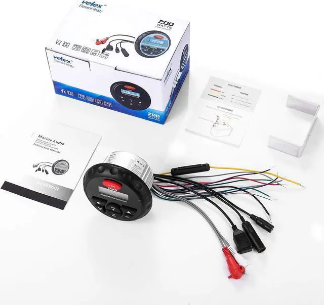 Alt view image 3 of 4 - Waterproof Bluetooth Marine Stereo Receiver with MP3 Player AM FM Radio and USB for Streaming Music on Boats Golf Carts ATV UTV and Spa Hot Tubs