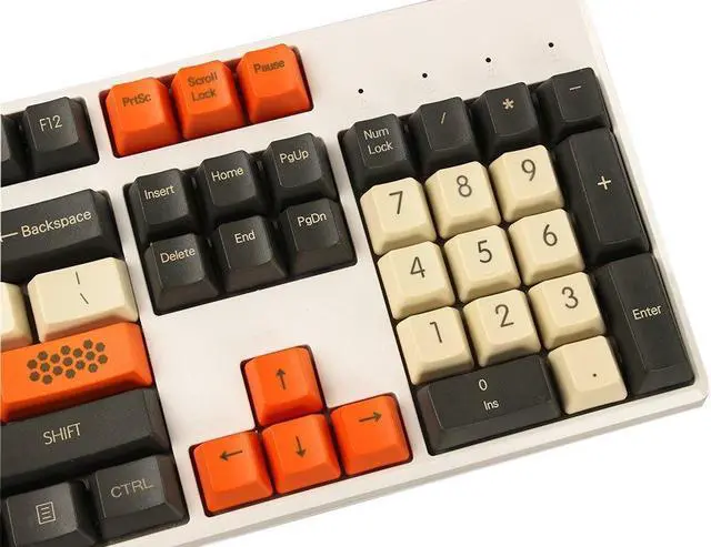 Alt view image 3 of 3 - YMDK Carbon Top Print 60 87 104 Keycaps Thick PBT OEM Profile Keycap for MX Mechanical Keyboard (Only Keycap) (104)