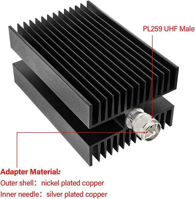 Alt view image 4 of 5 - XRDS -RF 100W PL259 UHF Male RF Dummy Load for Ham Radio, 50 Ohm Dummy Load