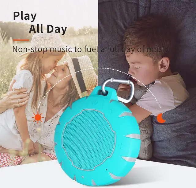 Alt view image 5 of 5 - HEYSONG Waterproof Shower Bluetooth Speaker, Durable & Portable with Clear Sound, Ideal for Shower, Pool, Beach & Kayaking  Great Gift for Girls, Women & Men