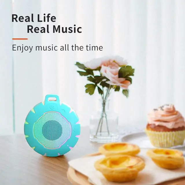 Alt view image 3 of 5 - HEYSONG Waterproof Shower Bluetooth Speaker, Durable & Portable with Clear Sound, Ideal for Shower, Pool, Beach & Kayaking  Great Gift for Girls, Women & Men
