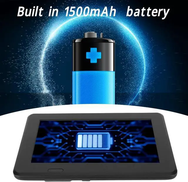 Alt view image 3 of 5 - Yoidesu 7 Inch Portable Widescreen TV, 1080P LED ATSC Analog Television for Car Camping Outdoor Kitchen, Mini Digital TV with 1500mAh Rechargeable Battery USB TF