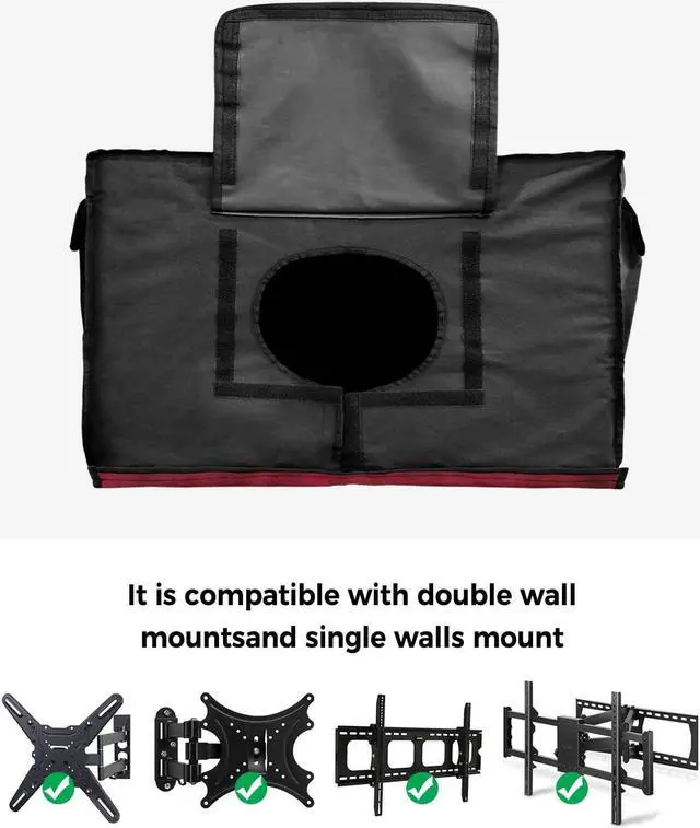 Alt view image 4 of 5 - Yukro Outdoor TV Cover 40 to 43 Inches, American Flag Waterproof and Weatherproof TV Cover with Remote Control Pocket, Flat Screen TV Cover Protector for Outside TV