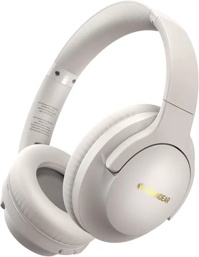 Main image of YUMONDEAR Bluetooth Headphones Over Ear, 80H Playtime Wireless Headphone with 3 EQ Modes, Built-in Mic, Deep Bass, HiFi Stereo Foldable Wireless Headset for iPhone PC Travel Workout (Light Gray)