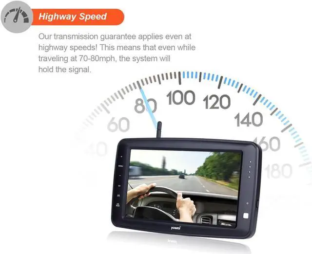 Alt view image 4 of 5 - Wireless Backup Camera System with 7 inch Splitscreen, Waterproof Wireless Rear View Camera with Night Vision, Support add 2nd Wireless Reversing Camera for Trailer, RV, Trucks, Horse-Trailer, etc