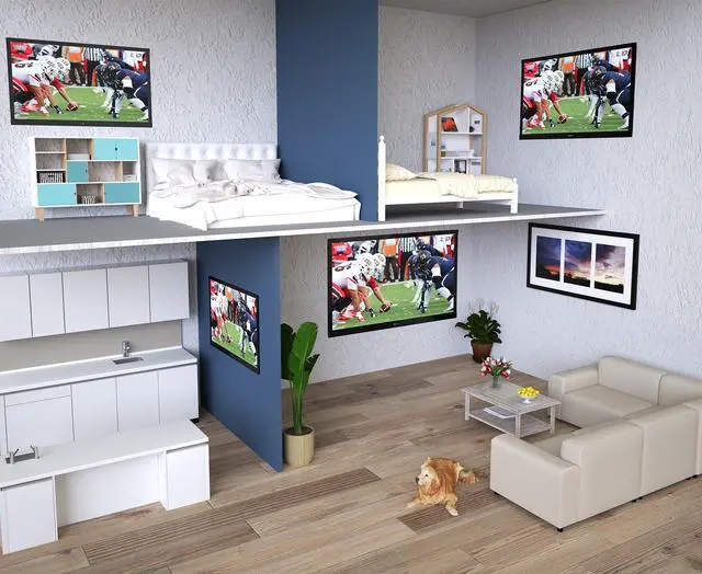 Alt view image 5 of 5 - KAGO HDMI Splitter - 1 in 4 Out TV Splitters Premium Quality High Resolutions Support HDMI 2.0, HDCP 2.2, 18 Gbps 4K@60Hz 2k@120Hz 36-Bit Deep Color UltraHD,Plug&Play