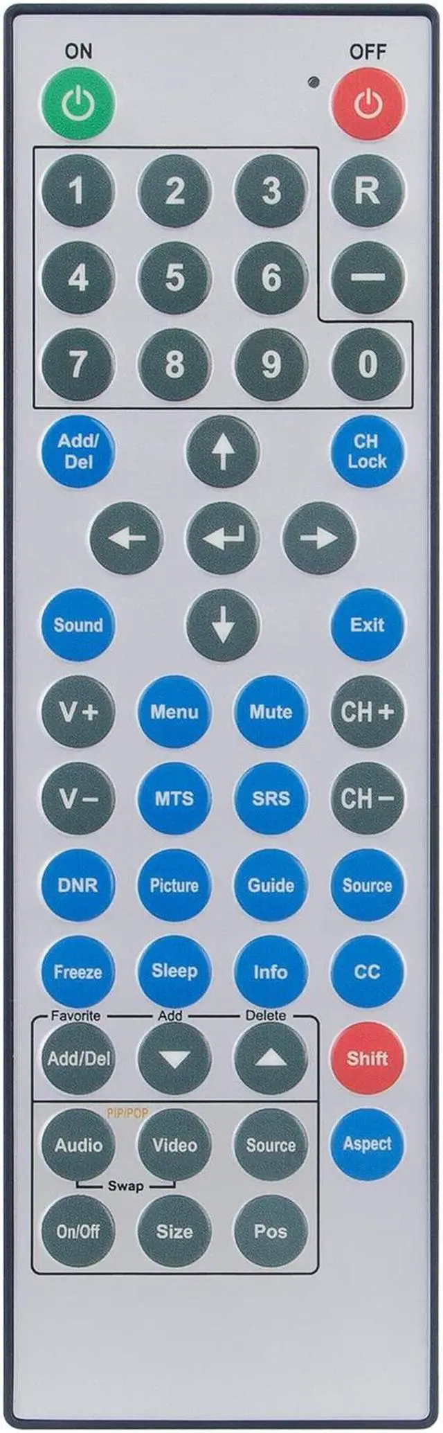 Main image of UFI8MOGA Replace Remote Commander fit for SunBrite LED HDR 4K Outdoor TV SB-4670HD SB-3270HD SB-V-43-4KHDR SB-V-55-4KHDR SB-V-65-4KHDR SB-V-55-4KHDR-BL SB-V-434KHDR-BL SB-V-65-4KHDR-BL SB-V-43-4K-BL