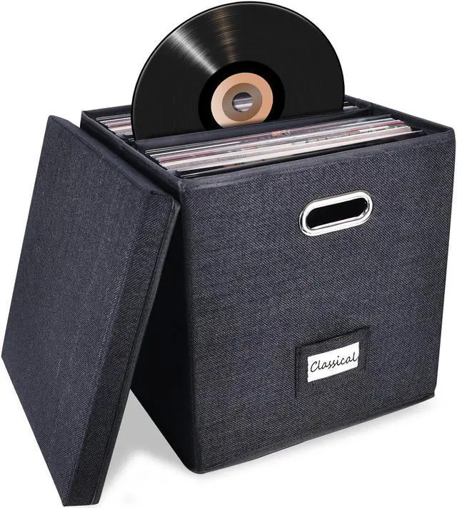 Alt view image 2 of 5 - ZEDKEHO Sturdy Vinyl Record Storage Box and Vinyl Record Cleaning Kit, Gifts for Vinyl Record Lovers, Protect Your Precious Collection