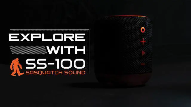 Alt view image 5 of 5 - Zompers Pure-Hypr Audio SS-100 Sasquatch Sound Weatherproof Speaker | Portable Bluetooth Speaker | Powerful Bass, Built in FM Radio, Rugged, Hours of Enjoyment | Black