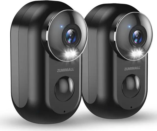 Main image of ZUMIMALL Security Cameras Wireless Outdoor, 2 Packs, 2K Cameras for Home Security, Outdoor/Indoor Camera Battery Powered, 2.4G WiFi, Magnetic Mount,3MP Color Night Vision/Siren/PIR/AI/Cloud/Alexa