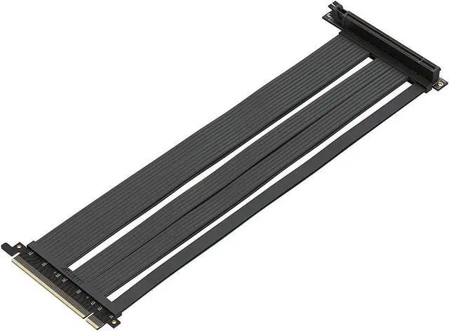 Main image of LINKUP {50 cm) PCIE 3.0 16x Shielded Extreme High-Speed Riser Cable Port Extension PCIE Card|Black|Right Angle|3.0 Gen3 Compatible