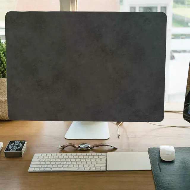 Alt view image 3 of 5 - Kuzy Cover for iMac 27 inch Dust Cover Release 2020 2019 2017 Models A2115 A1862 A1419 A1312 Retina 5K 4K Computer Monitor Dust Covers Screen Protector, Gray