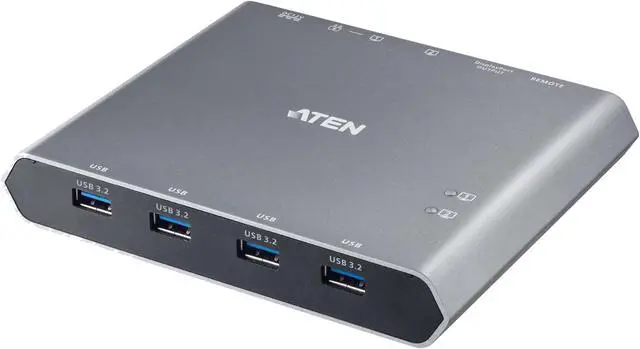 Main image of ATEN US3311 2-Port USB-C KVM Switch 2 PC 1 Monitor DisplayPort Out - 8K / 4K - 144hz 120Hz 60Hz 4-Port USB 3.2 DP 1.4 PD 3.0 for Windows PC and Mac
